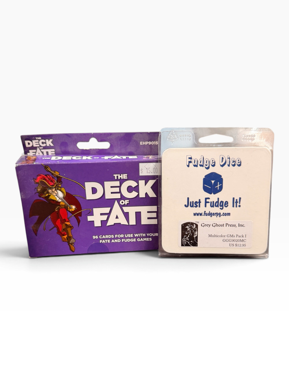 Lot Of 2 Evil Hat Deck of Fate Fate Core System Cards EHP9015Evil W/ Fudge Dice